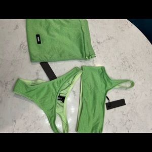 Triangl bikini. Green sparkle. NWT.